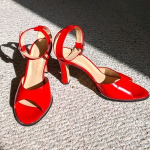 Vintage Red Heels - Genuine Leather